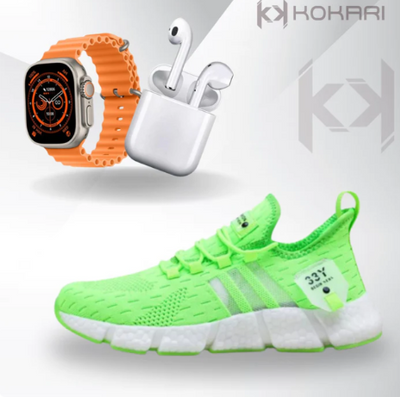 Kit IWO ULTRA Series 8 + Tenis New Fachion Pro + Fone Bluetooth Airdots-i7