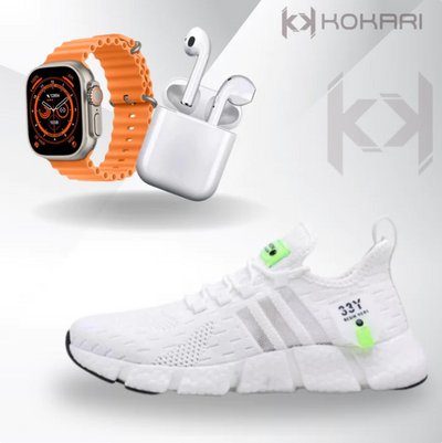 Kit IWO ULTRA Series 8 + Tenis New Fachion Pro + Fone Bluetooth Airdots-i7